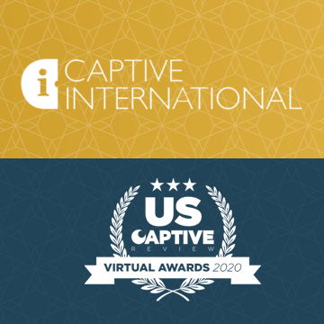 Captive International and US Captive Review Virtual Awards 2020 logos.