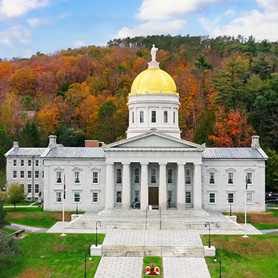 The Vermont state capitol building